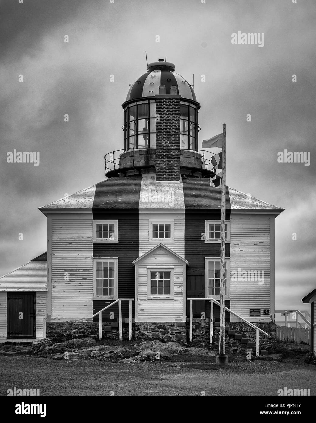 L'extérieur de l'historique phare sur Bonavista Cape Shore Road, à Bonavista, Terre-Neuve et Labrador Banque D'Images