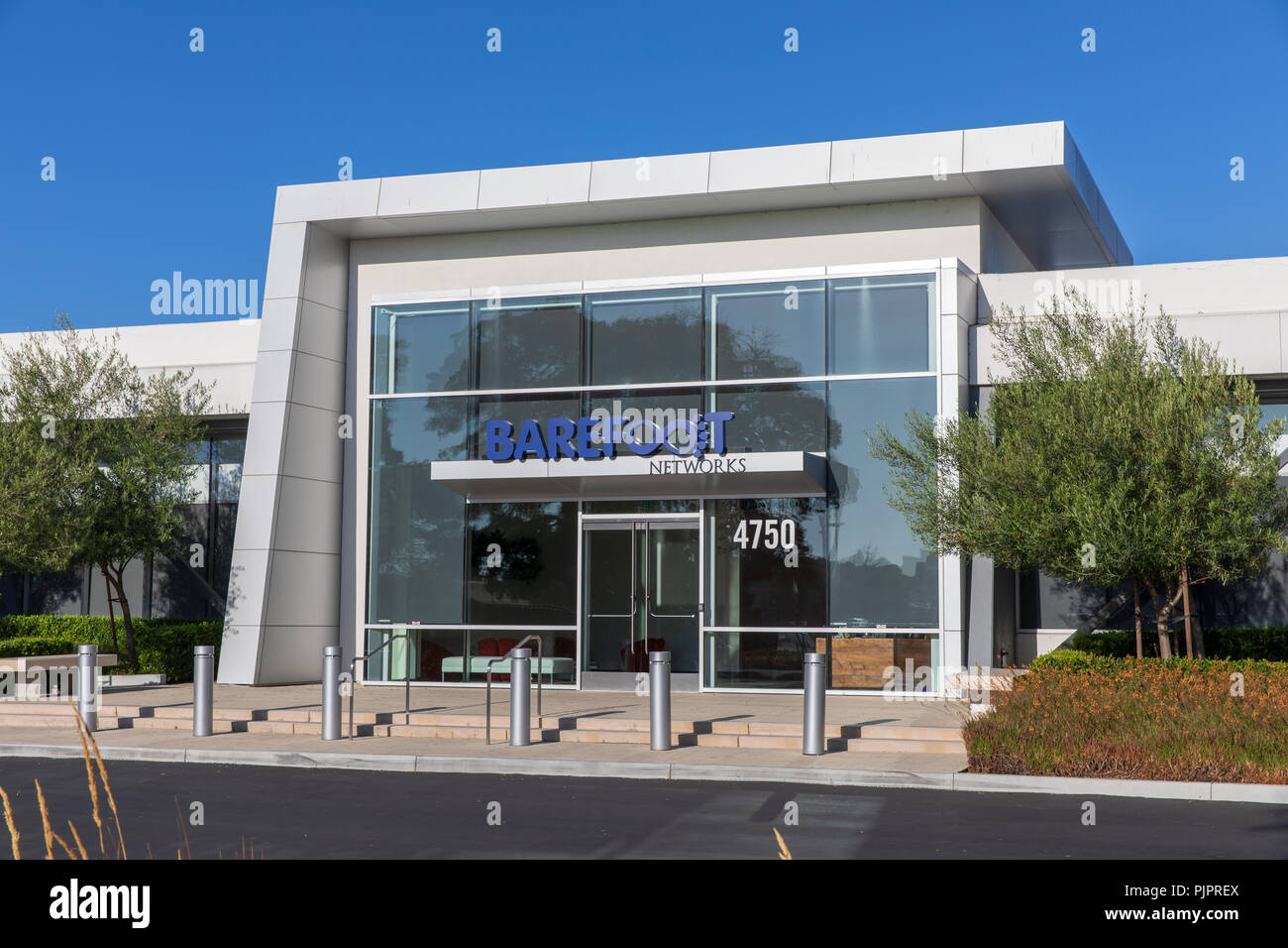 Réseaux de Barefoot, Patrick Henry, Santa Clara, Californie Banque D'Images