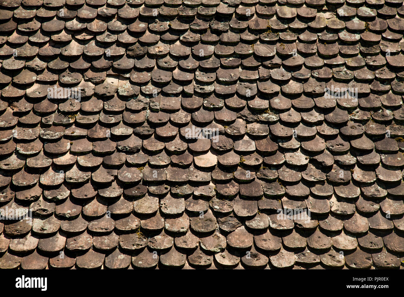 La toiture en tuiles vintage ou abstraite fond rustique Banque D'Images