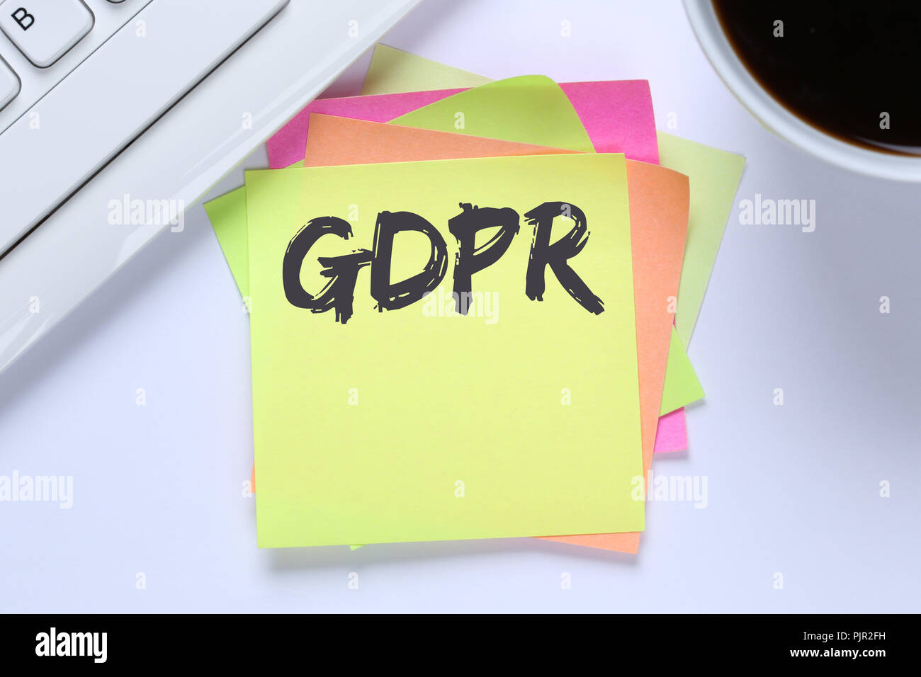 Pibr Règlement général sur la protection des données de l'Union européenne L'UNION EUROPÉENNE internet sites web bureau clavier de l'ordinateur de bureau Banque D'Images