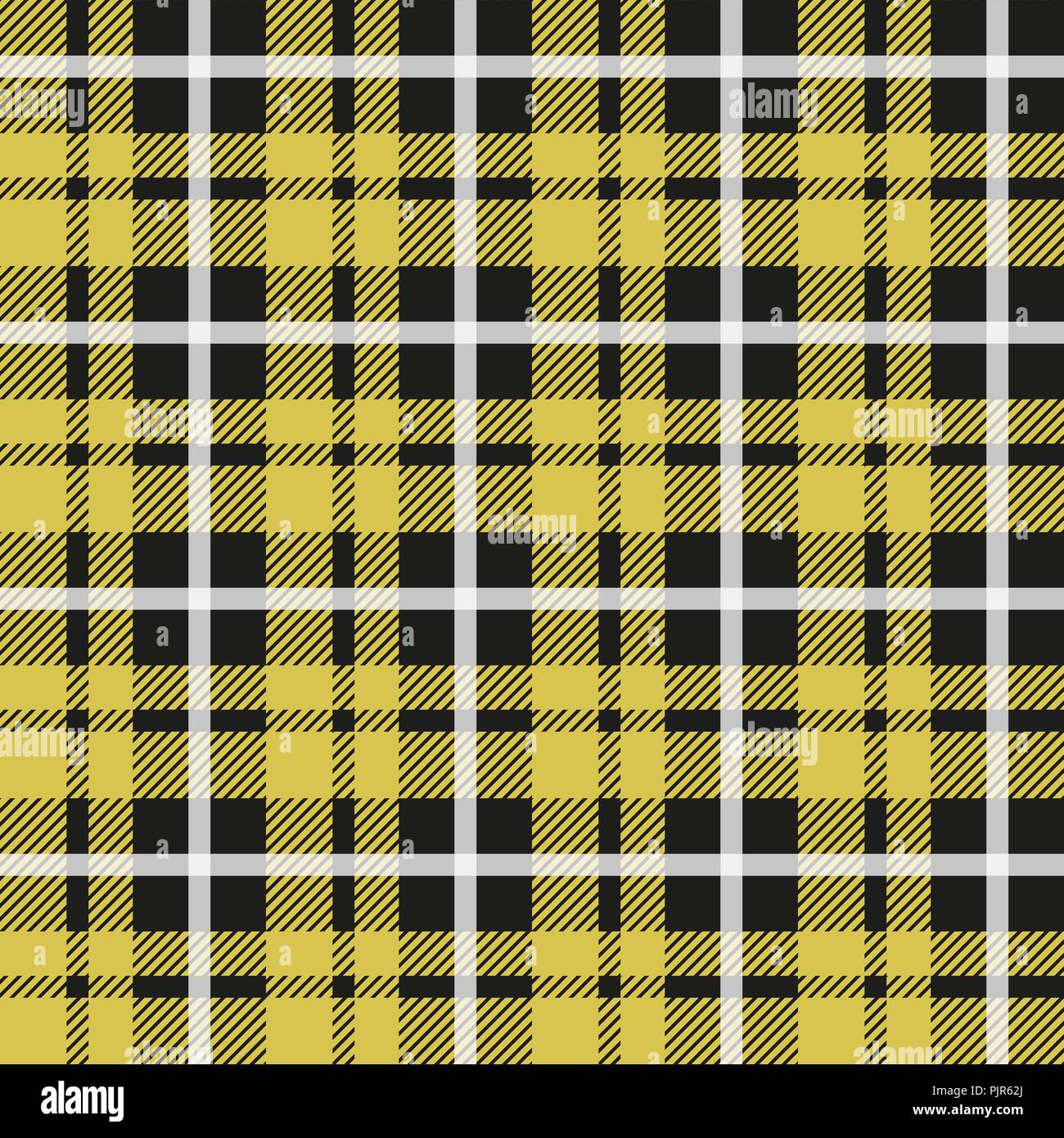 Motif Tartan. Cage écossaise. Jaune écossais checkered background. Plaid  écossais jaune en couleurs. Texture tissu minuscules. Vector illustration  ep Image Vectorielle Stock - Alamy