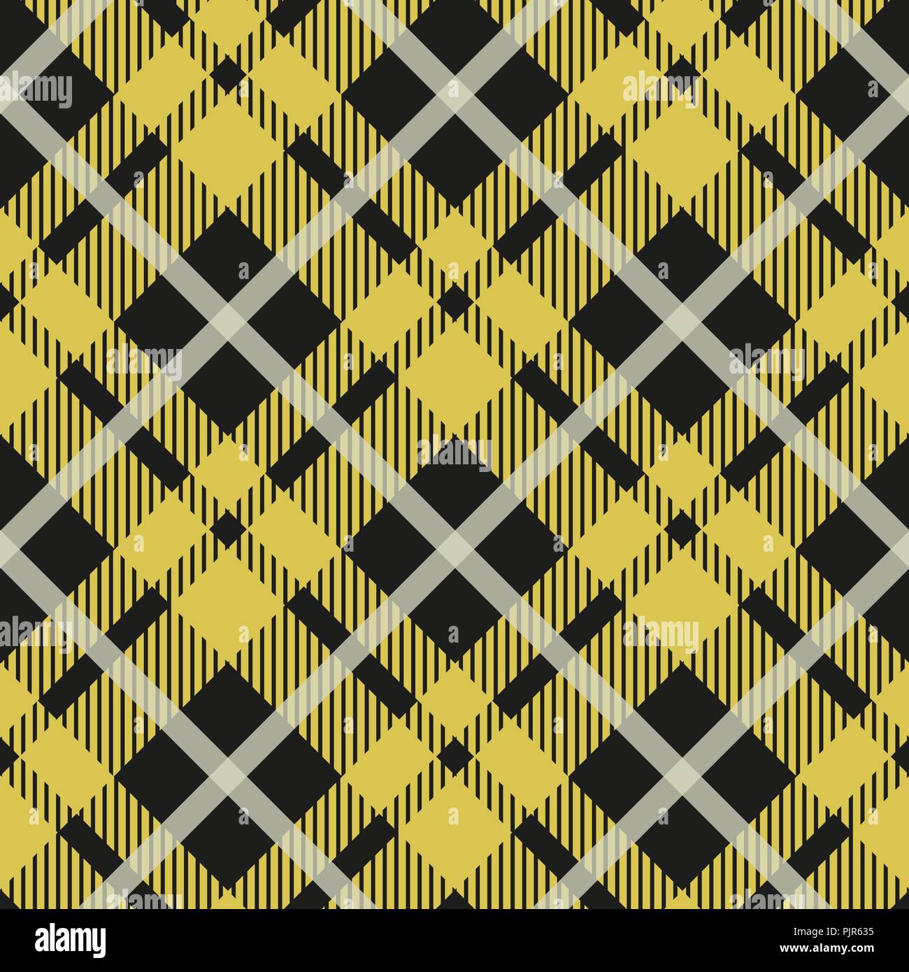 Motif Tartan. Cage écossaise. Jaune écossais checkered background. Plaid écossais jaune en couleurs. Texture tissu minuscules. Vector illustration ep Illustration de Vecteur