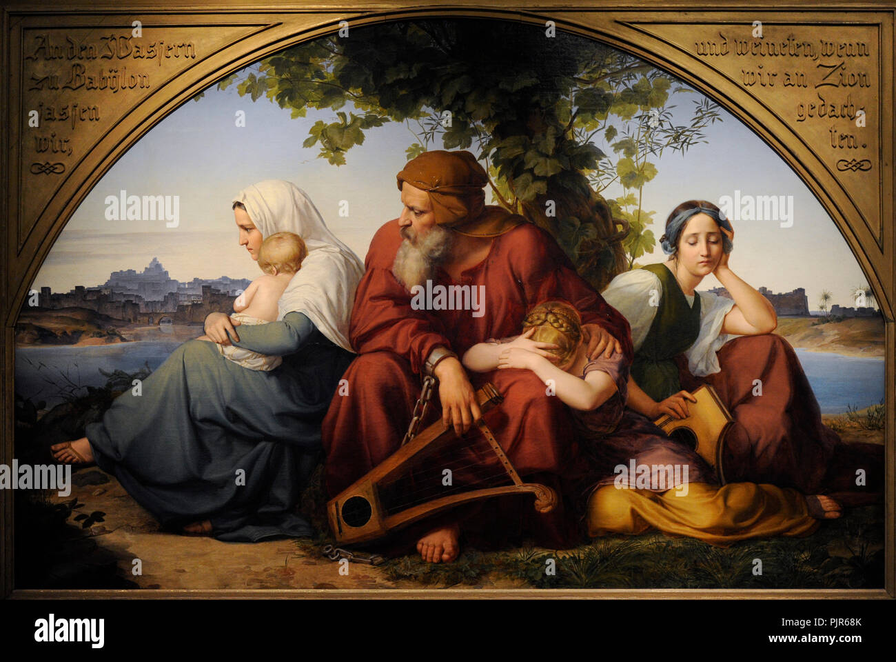 Eduard Bendemann (1811-1889). Peintre allemand. Deuil juifs en exil à Babylone, 1832. Musée Wallraf-Richartz. Cologne. L'Allemagne. Banque D'Images