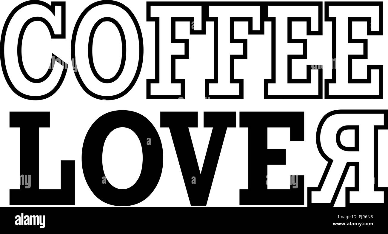 Amoureux de café écrire - Vector Illustration de Vecteur
