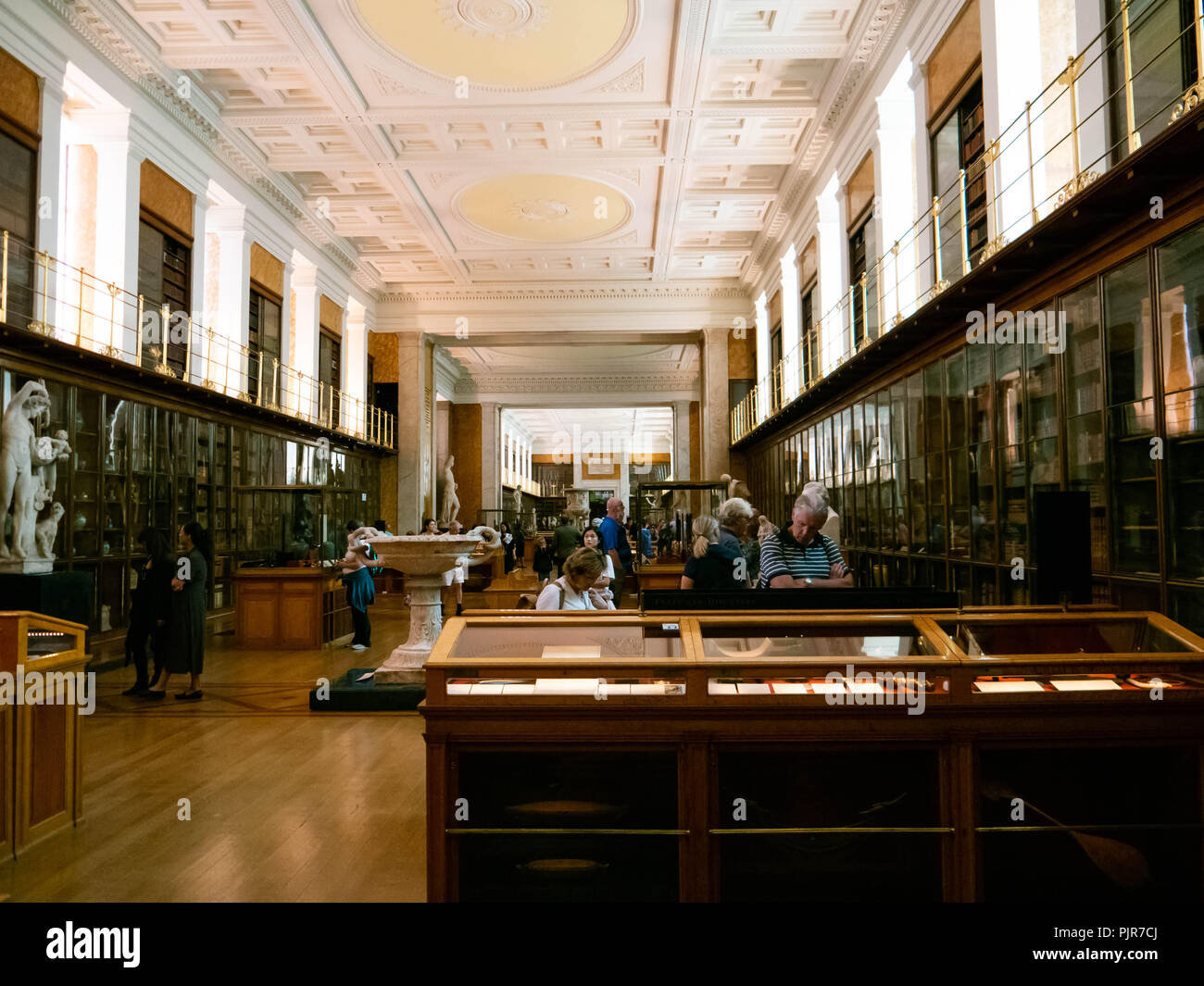 Galerie lumières anciennement la galerie de la bibliothèque du roi, le British Museum, Londres, Angleterre Banque D'Images