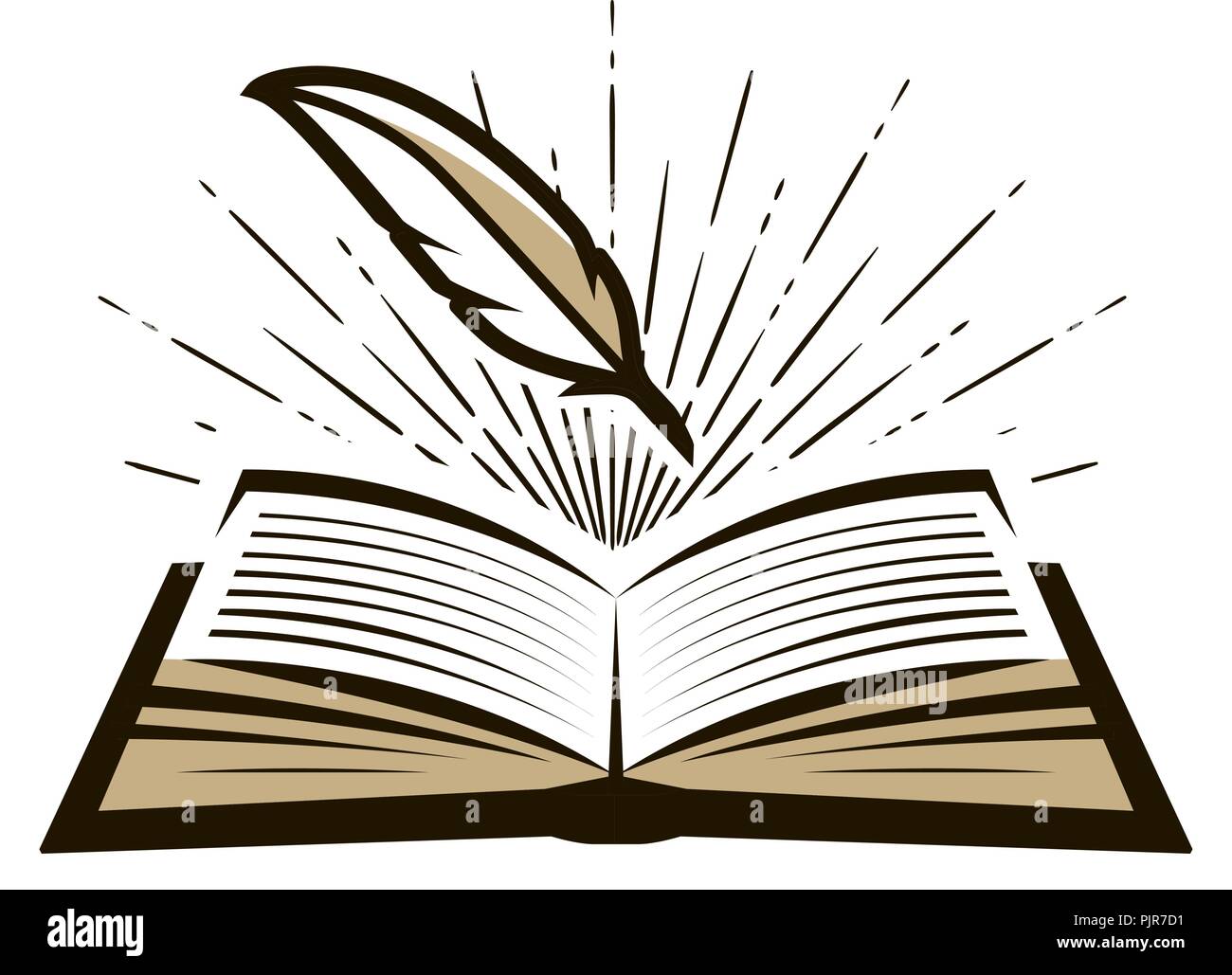 L'enregistrement, enregistrer un logo ou label. Journal, icône de note. Vector illustration Illustration de Vecteur