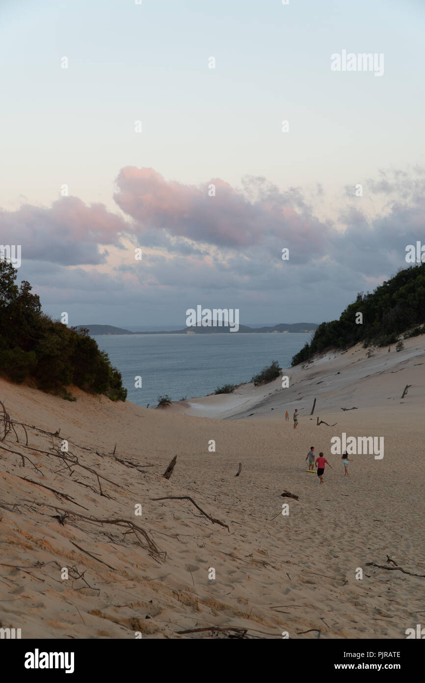 La dune à Rainbow Beach, Australie Banque D'Images