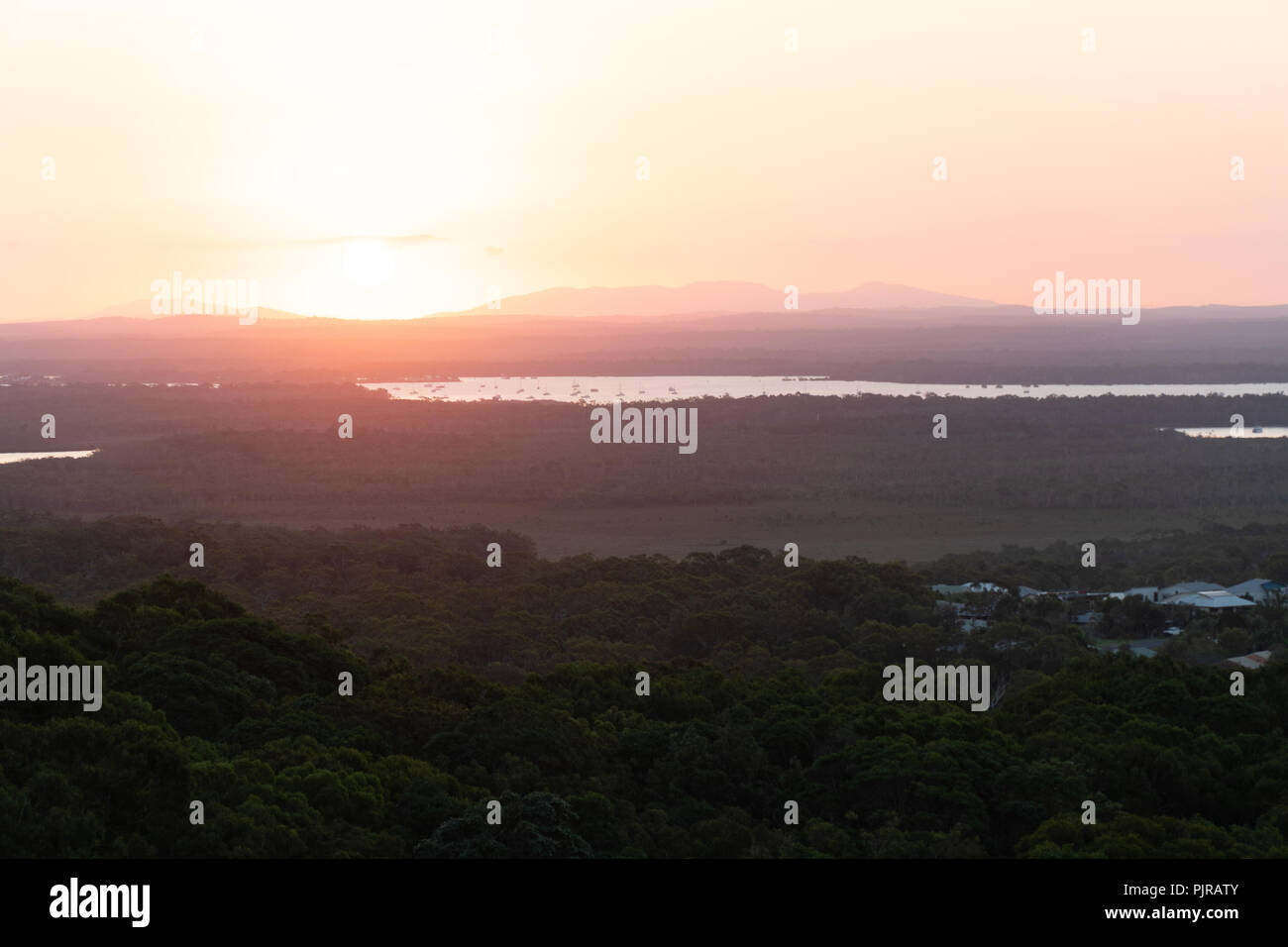 Coucher du soleil en Australie Banque D'Images