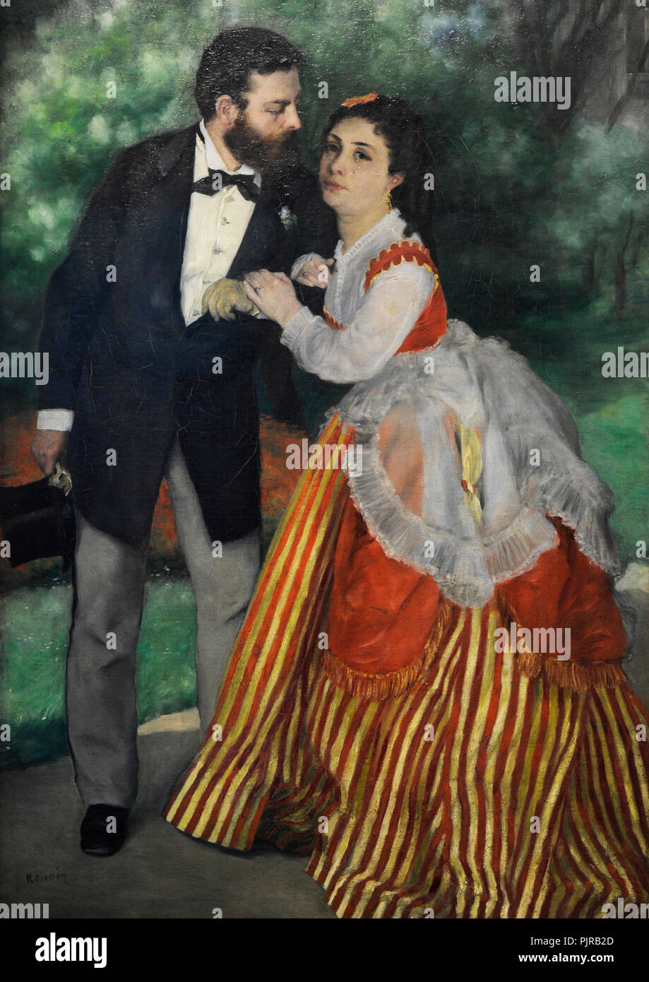 Pierre-Auguste Renoir (1841-1919). Le peintre français. Le couple, 1868. Musée Wallraf-Richartz. Cologne. L'Allemagne. Banque D'Images