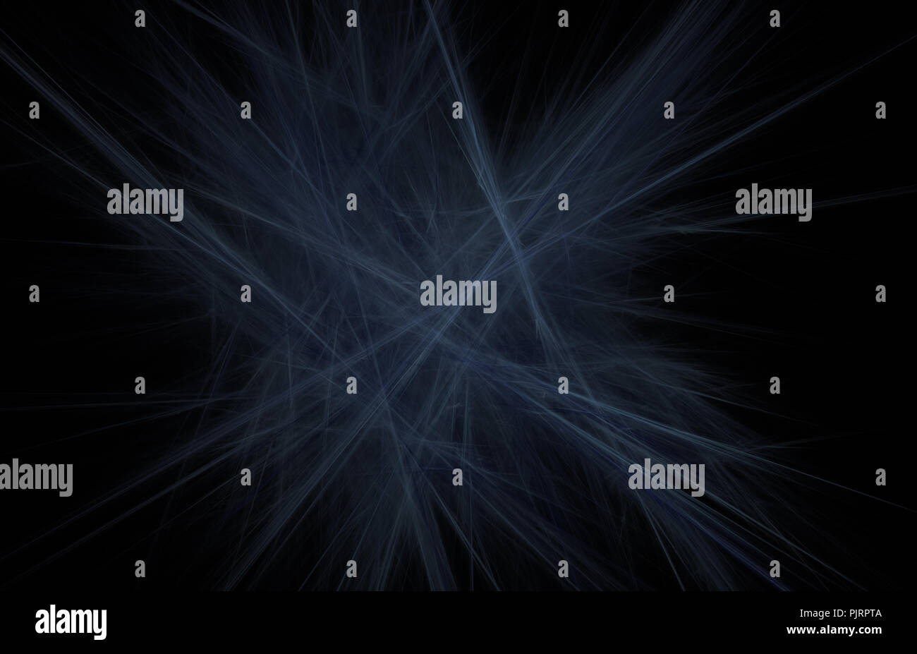 Abstract colorful blue fractal lignes sur fond noir. Texture fractale Fantasy. Rendu 3D art numérique. Computer Generated image Banque D'Images