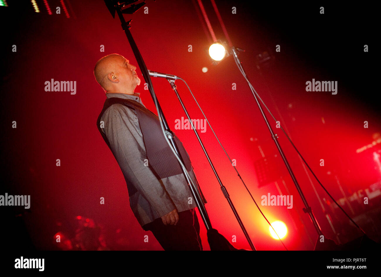 Peter Gabriel en concert avec son nouveau tour de sang à Bruxelles (Belgique, 16/09/2010) Banque D'Images