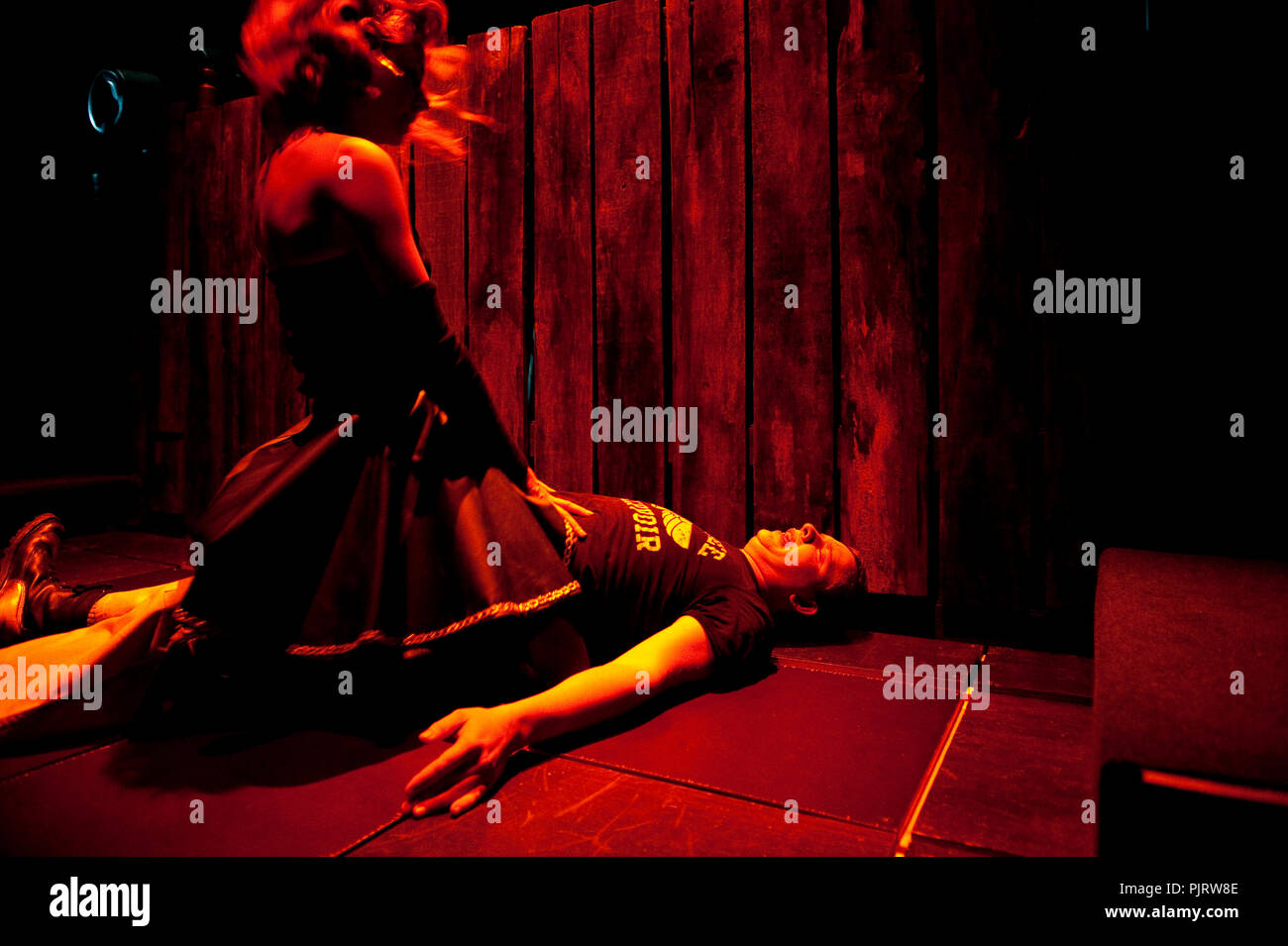 Pacte de la compagnie de théâtre jouant à l'échelle nationale Sladek Course Landjuweel festival à Gand (Belgique, 04/11/2009) Banque D'Images