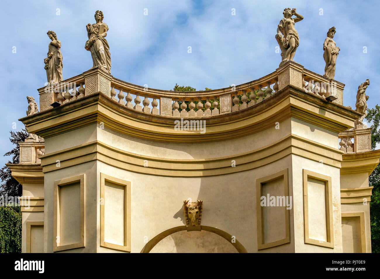 Italie Vénétie Stra Villa Pisani Esedra Banque D'Images