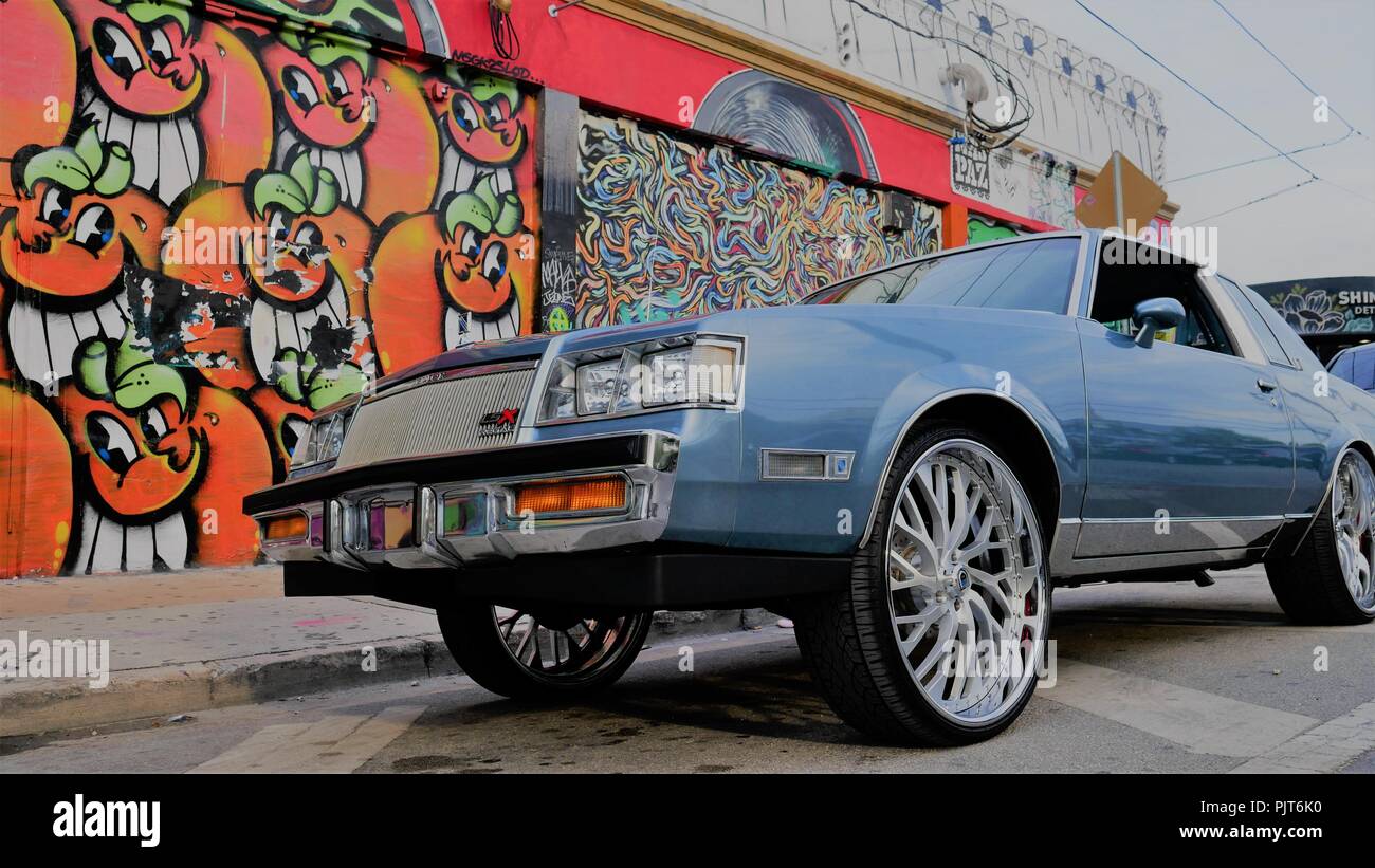 Dans l'oeuvre, murs Wynwood Miami Banque D'Images