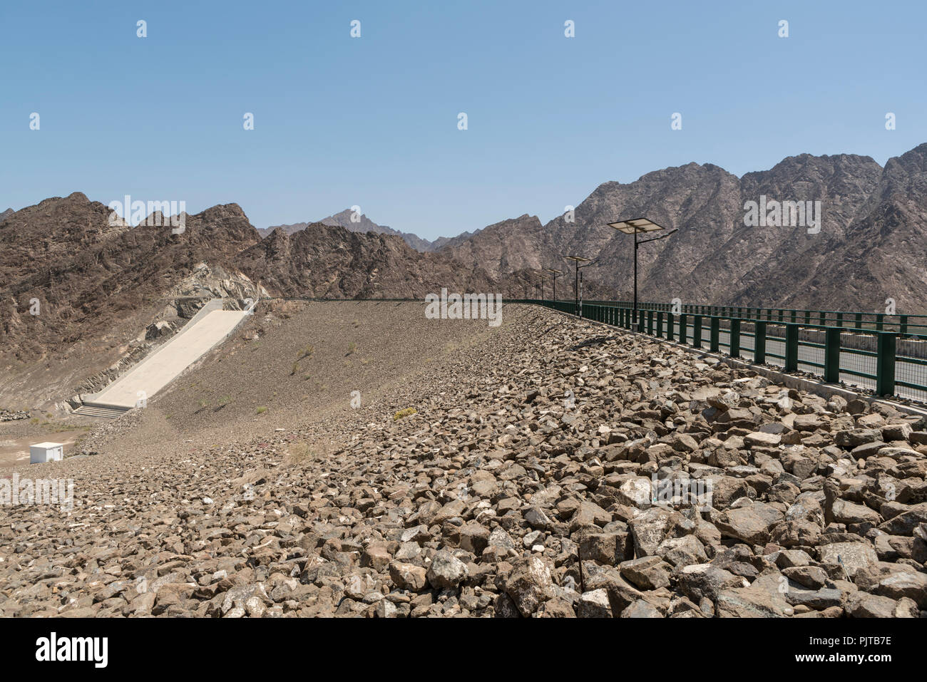 Hatta Hatta en barrage, une enclave de l'émirat de Dubaï dans le montagnes Hajar, Emirats Arabes Unis. Banque D'Images