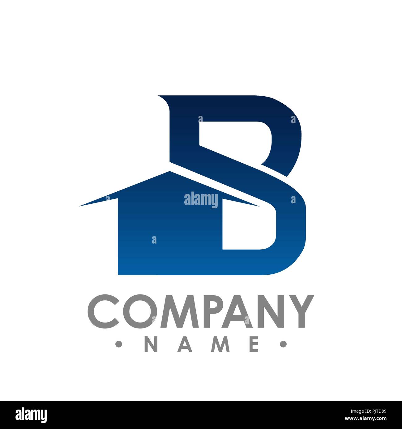 Lettre initiale B immo logo design. Vecteur de conception logo lettrage Immo concept et idée. Illustration de Vecteur