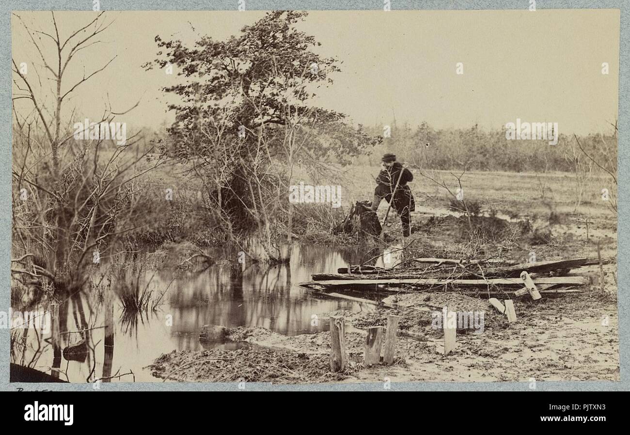 Bataille de Bull Run. Tombes des soldats Banque D'Images