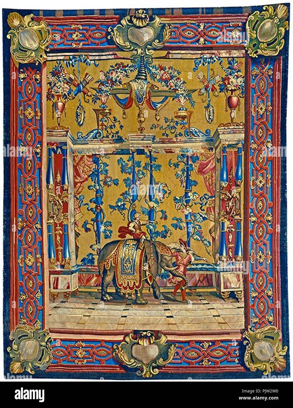 Tapisserie de Beauvais conçu par Jean Baptiste Monnoyer, 1695. Banque D'Images