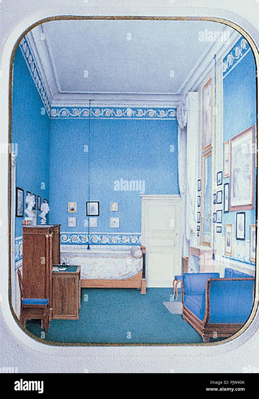 Chambre à coucher de Marie-Louise d'Autriche. Banque D'Images