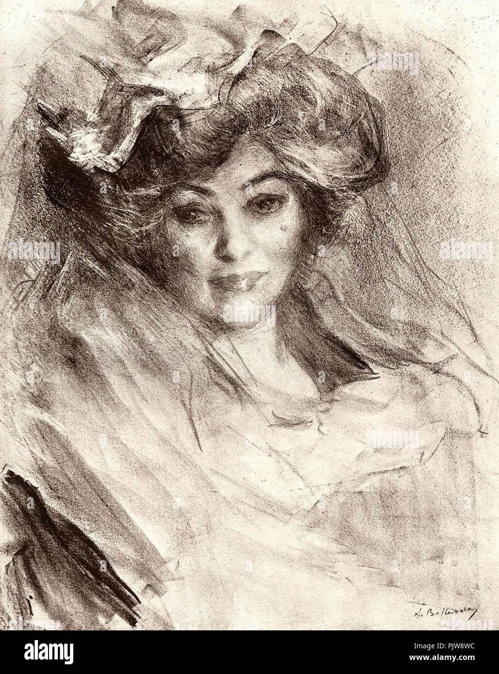 Belleroche Mère de l'artiste. Banque D'Images