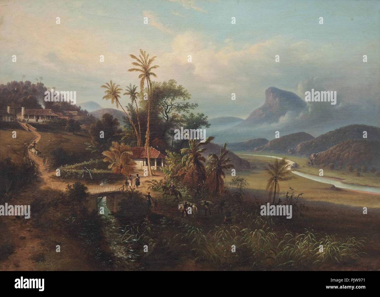 Ferdinand Bellermann (après) - Hacienda de San Esteban de Maracaibo, Venezuela. Banque D'Images