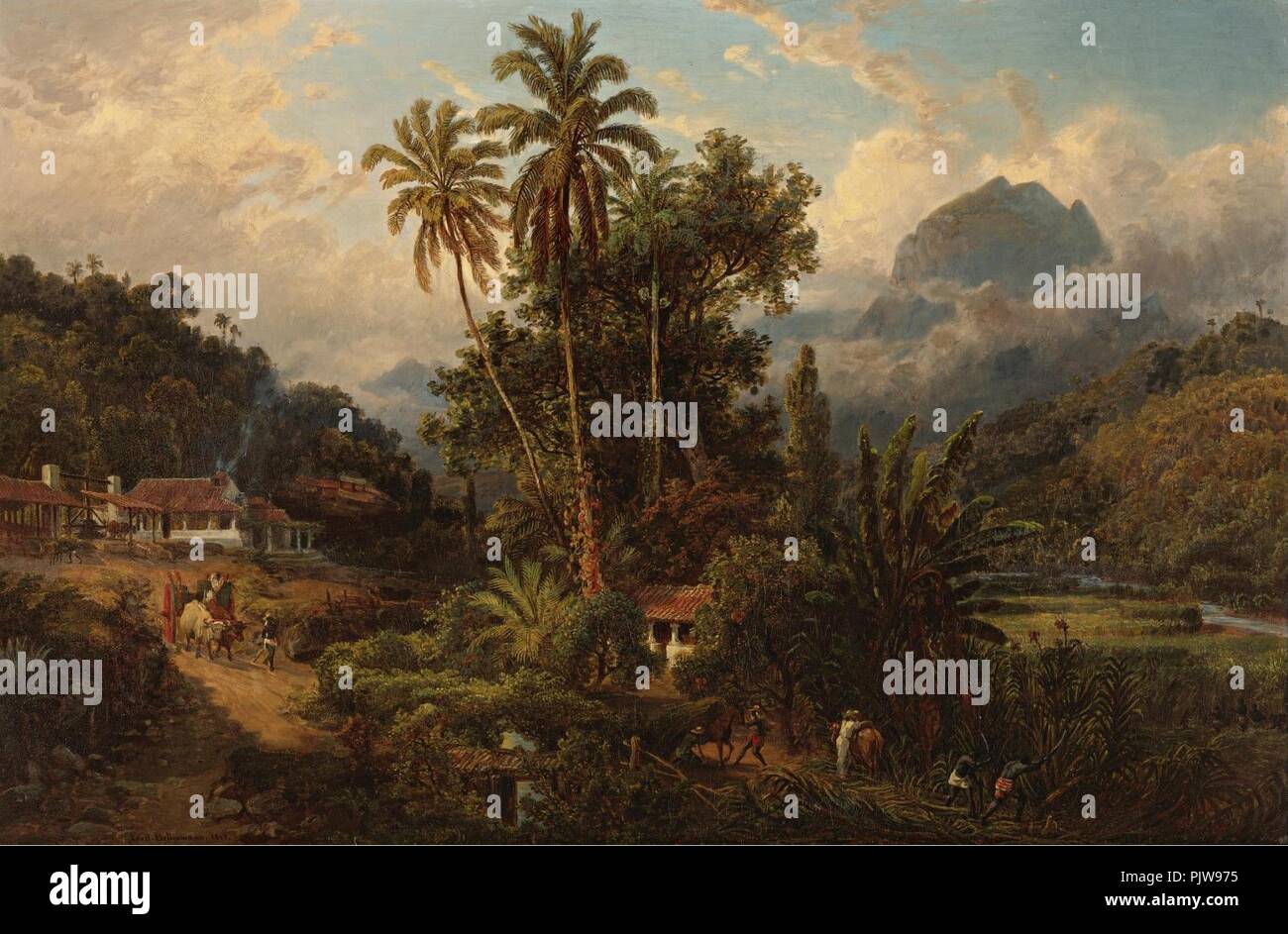 Ferdinand Bellermann - Hacienda de San Esteban de Maracaibo, Venezuela. Banque D'Images