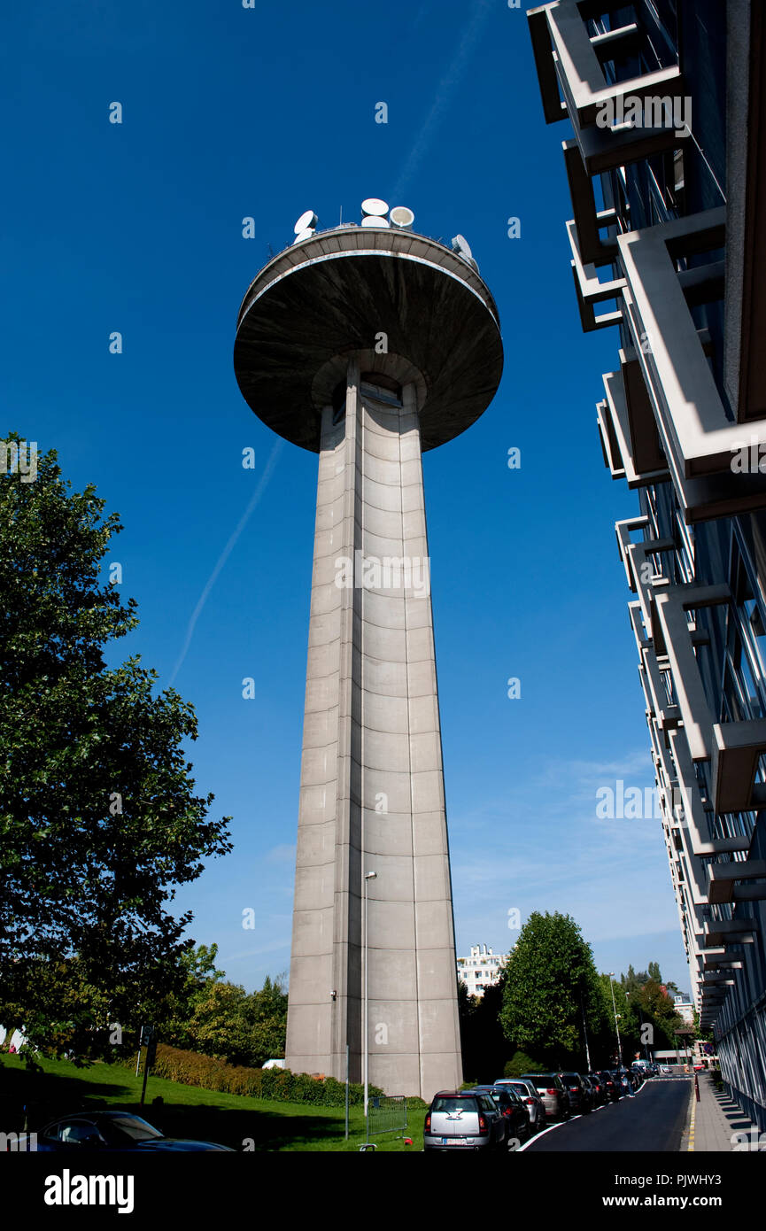 Le VRT / RTBF tower à Schaerbeek (Belgique, 21/09/2010) Banque D'Images
