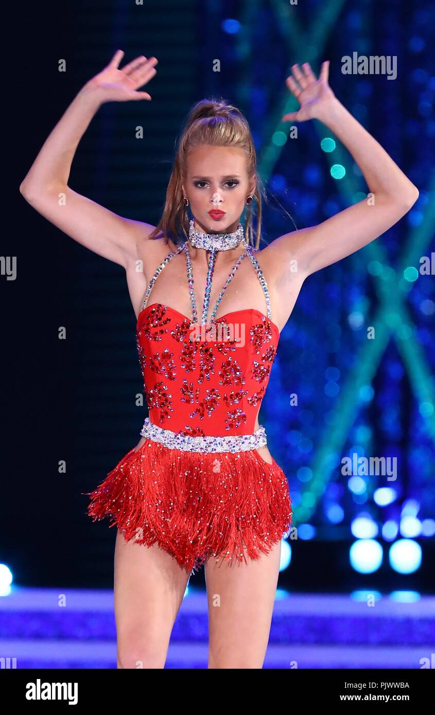 Atlantic City, NJ, USA. Sep 7, 2018. Miss New Hampshire Marisa Jo Moorhouse présents pour Miss America 2019 Compétition préliminaire, Boardwalk Hall, Atlantic City, NJ le 7 septembre 2018. Credit : MORA/Everett Collection/Alamy Live News Banque D'Images