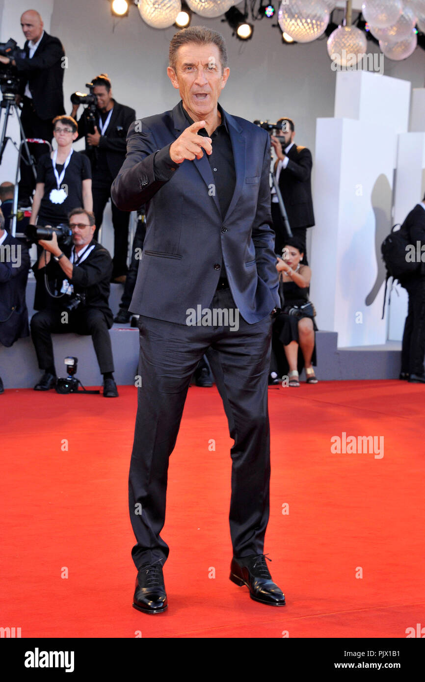 Venise, Italie. Le 8 septembre 2018. Ezio Greggio assistant à la cérémonie de remise des prix du 75e Festival International du Film de Venise au Palazzo del Casino sur Septembre 09, 2018 à Venise, Italie Crédit : Geisler-Fotopress GmbH/Alamy Live News Banque D'Images