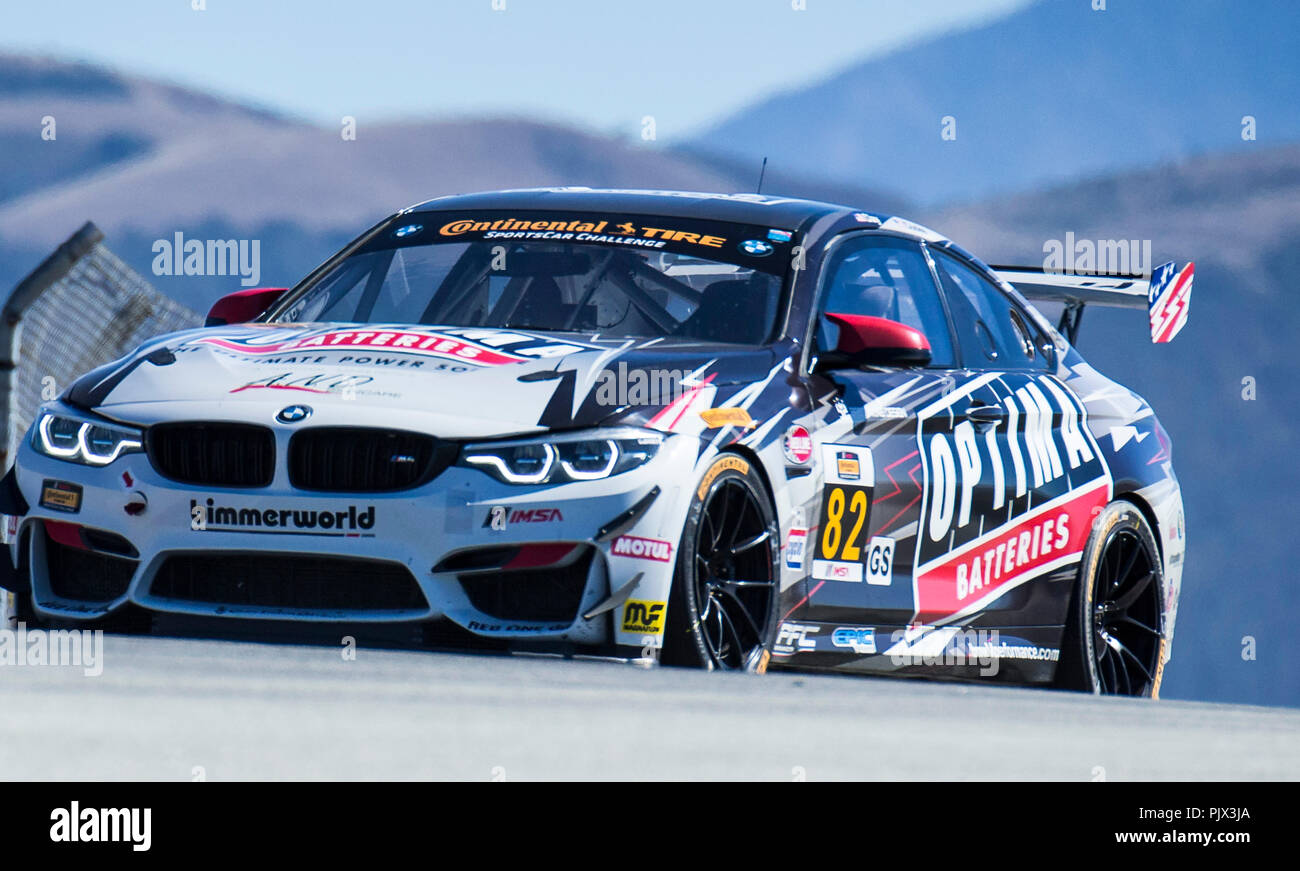 Monterey, CA, USA. 05Th Nov, 2018. A. #  82 James Clay pilotes/Tyler Cooke sortant de Rahal tout droit. Au cours de la Monterey Continental Grand Prix de l'IMSA Continental sports car challenge course à Weathertech Raceway Laguna Seca Monterey, CA Thurman James/CSM/Alamy Live News Banque D'Images