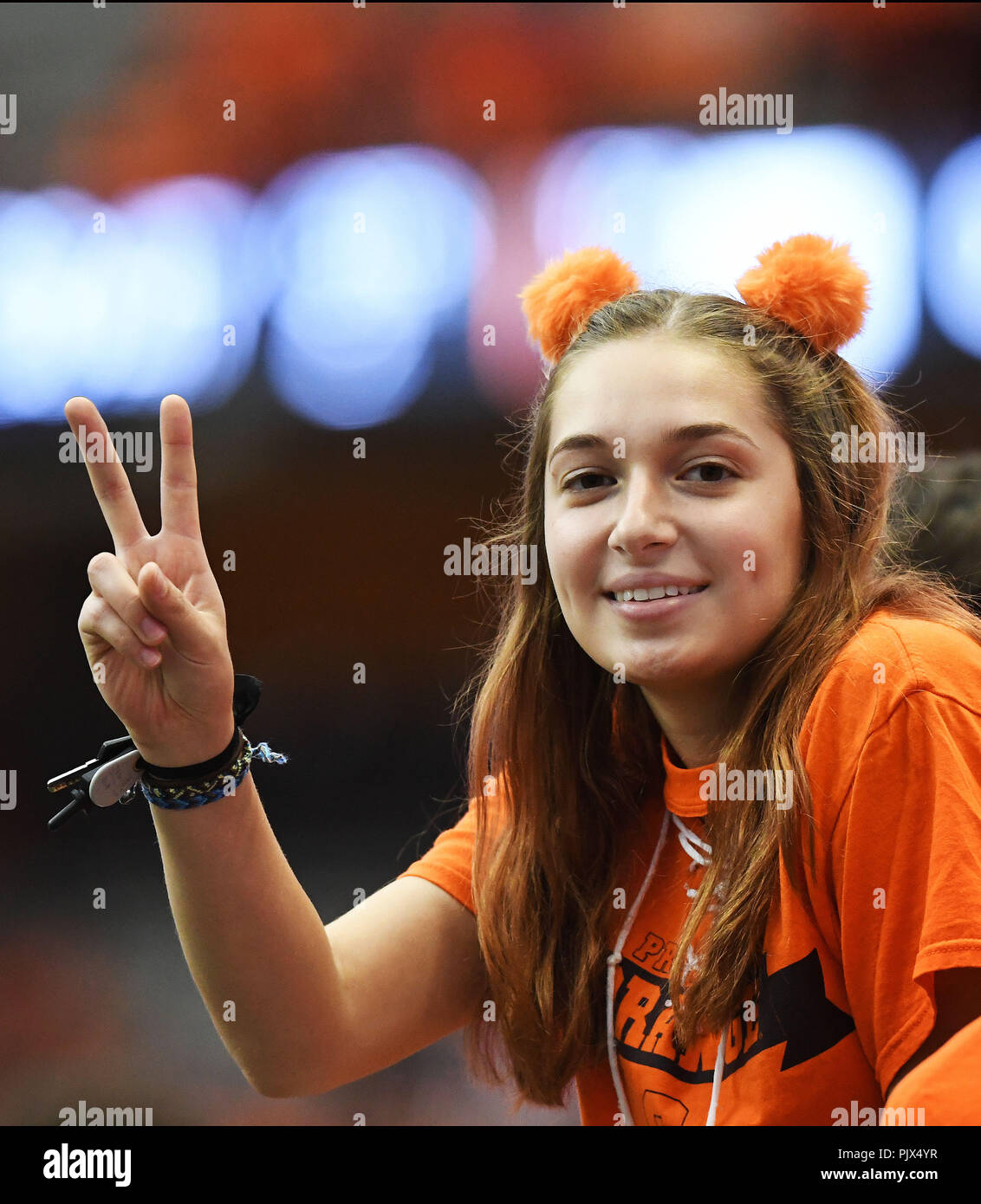 Syracuse, NY, USA. Sep 8, 2018. Profitez d'un des fans de Syracuse Syracuse défait Wagner comme win 62-10 au Carrier Dome à Syracuse, New York. Photo par Alan Schwartz/Cal Sport Media/Alamy Live News Banque D'Images