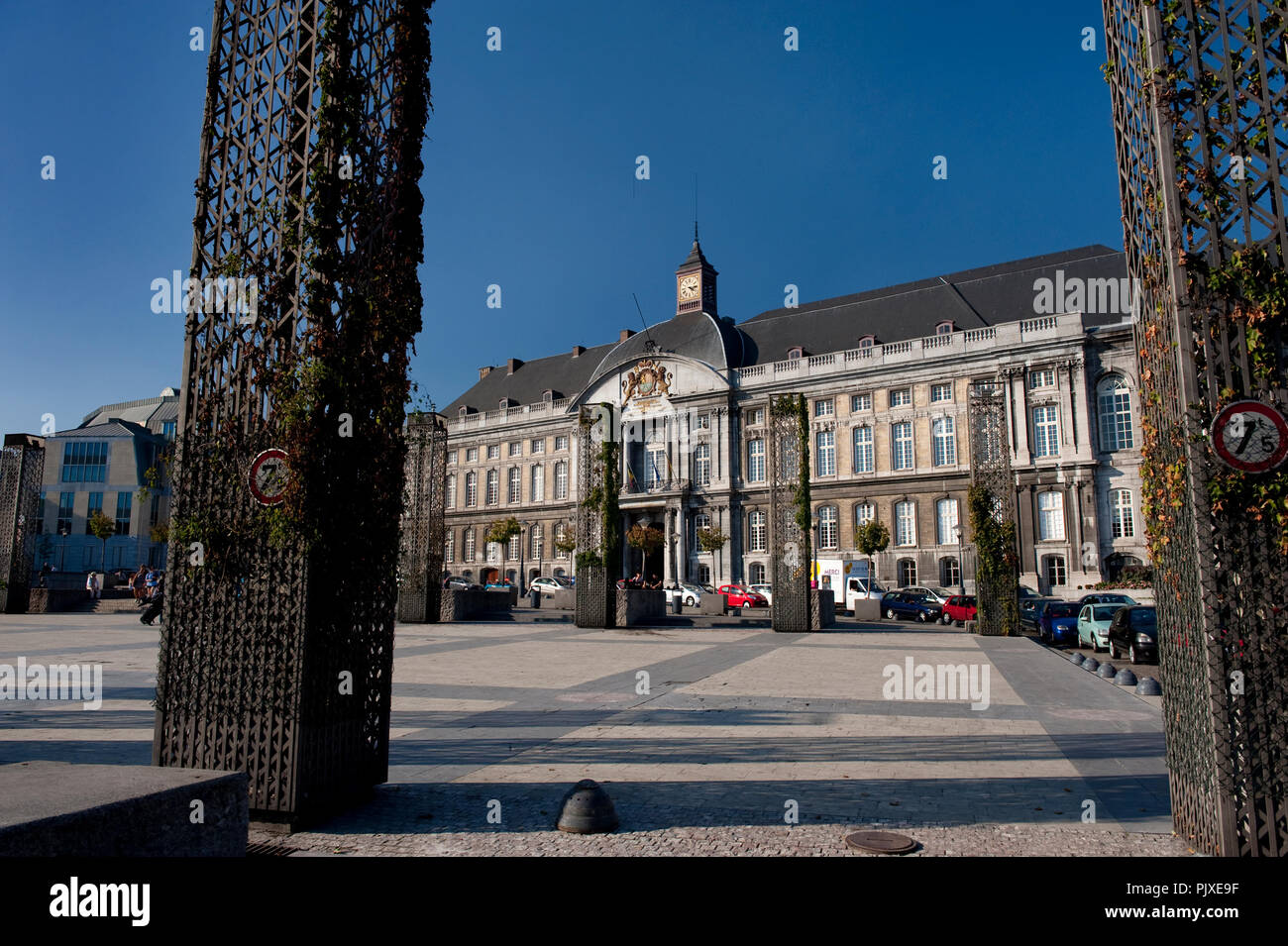 Le Palais des Princes-Évêques sur la Place Saint-Lambert à Liège (Belgique, 30/09/2011) Banque D'Images