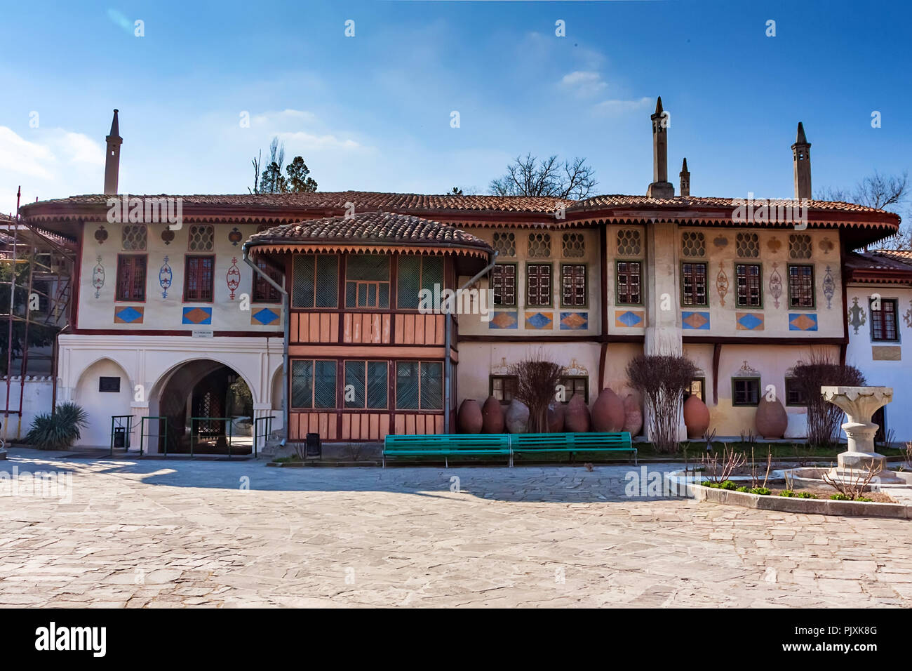 Beaux murs du palais de Bakhtchyssaraï, Crimée Banque D'Images