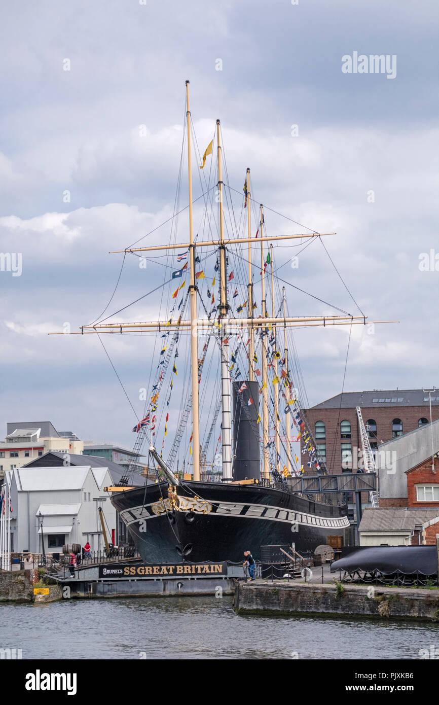 SS Great Britain dans le port de Bristol, Bristol, England, UK Banque D'Images