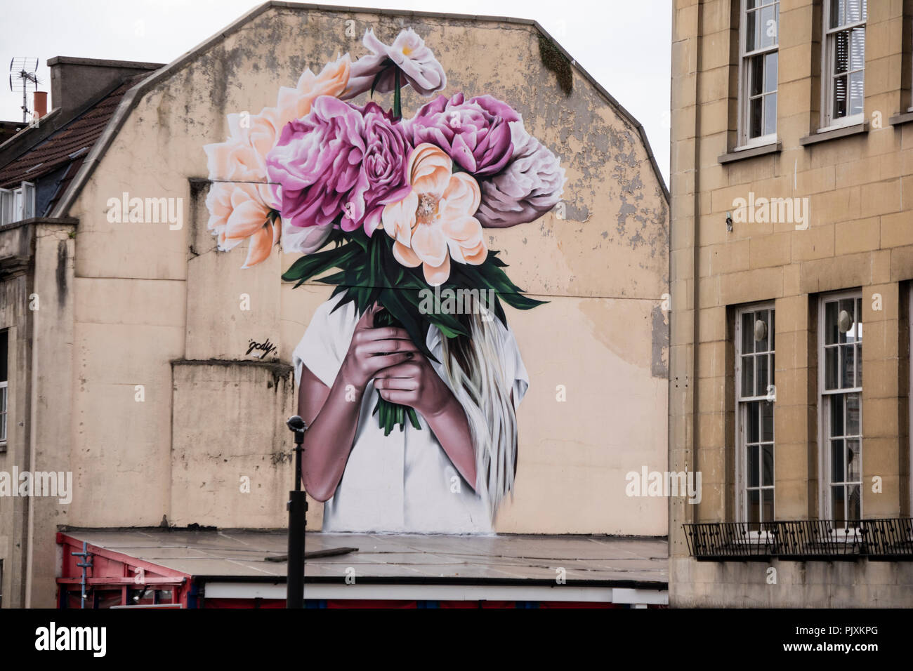 Le fleuriste par Jody Thomas, Charlotte Street, Bristol, Royaume-Uni Banque D'Images