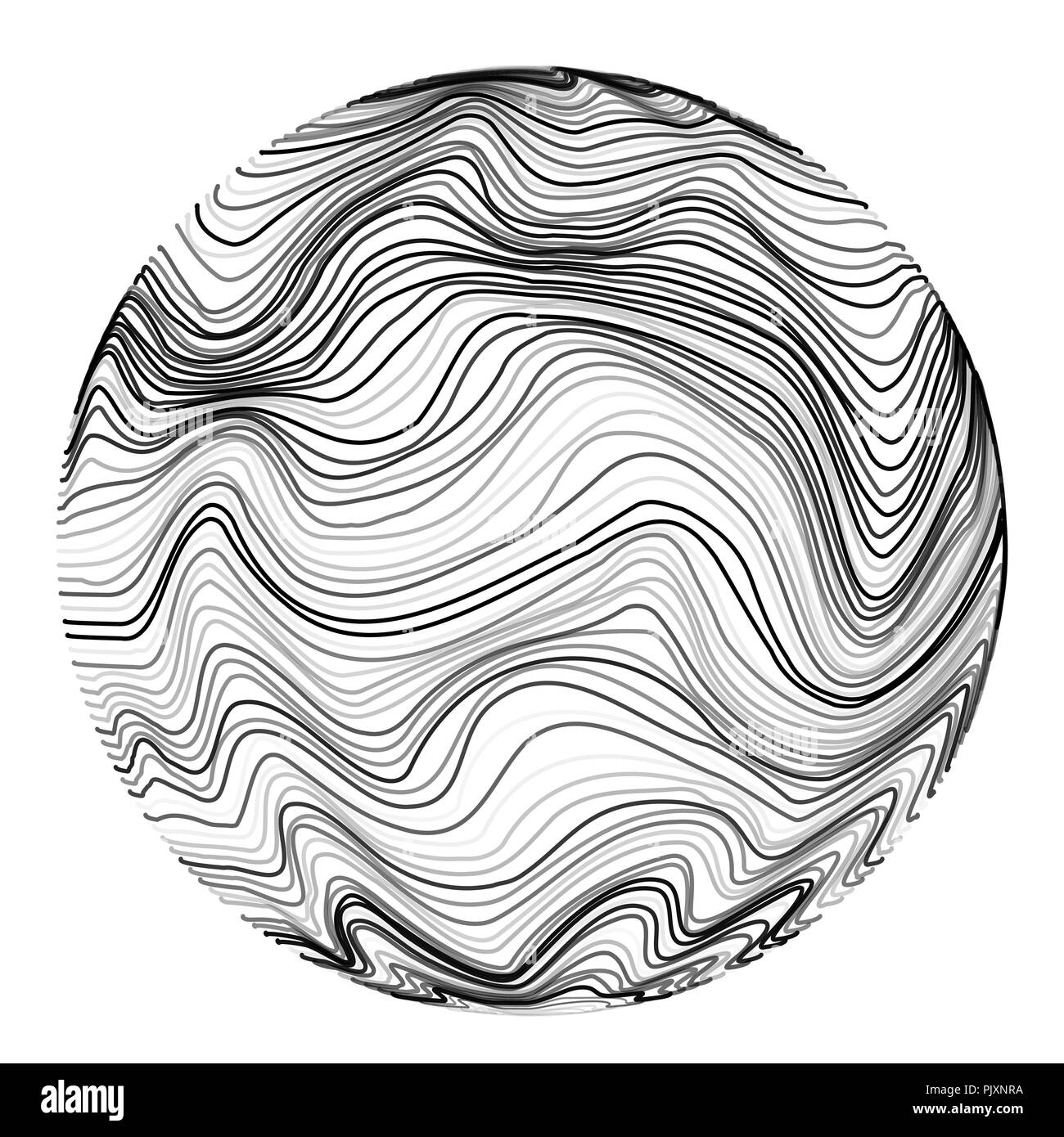 Résumé Sonic wave ball. Chaos Motion de fond ondulé. Vector illustration Illustration de Vecteur