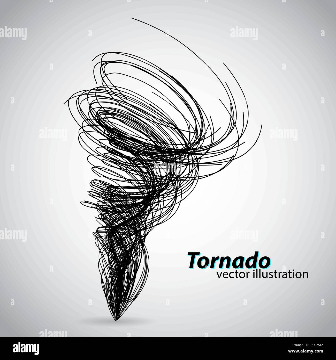 Tornado de courbes et de spirales. Vector illustration Illustration de Vecteur