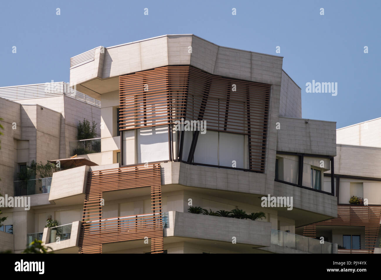 Daniel Libeskind, CityLife, résidences d'habitation durable, Milan, Italie 2004, vue extérieure Banque D'Images