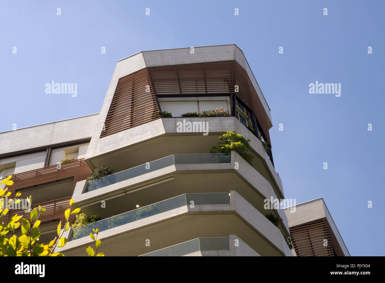 Daniel Libeskind, CityLife, résidences d'habitation durable, Milan, Italie 2004, vue extérieure Banque D'Images