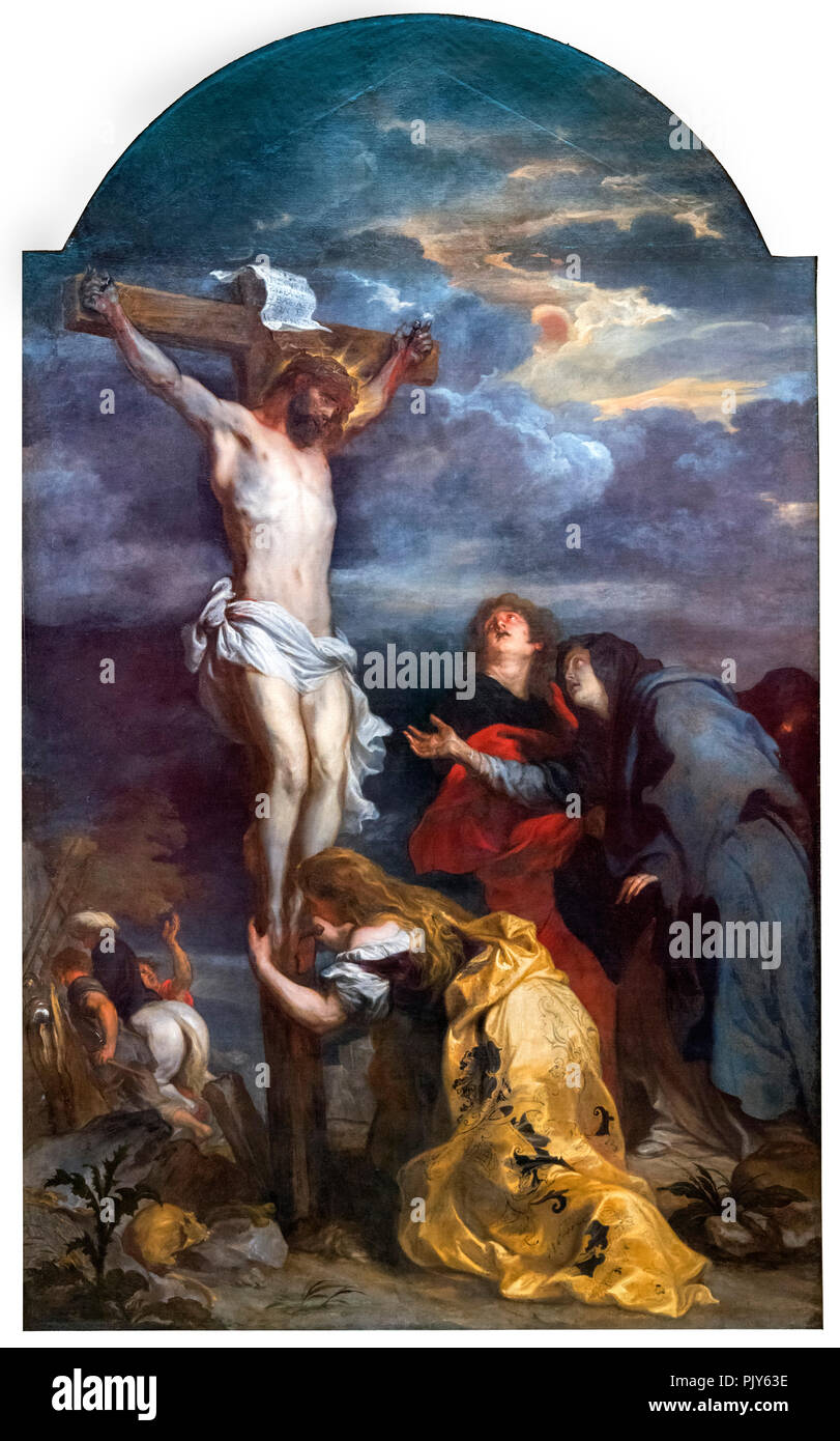Le Christ en croix s par Sir Anthony Van Dyck (1599-1641), huile sur toile, c.1630 Banque D'Images