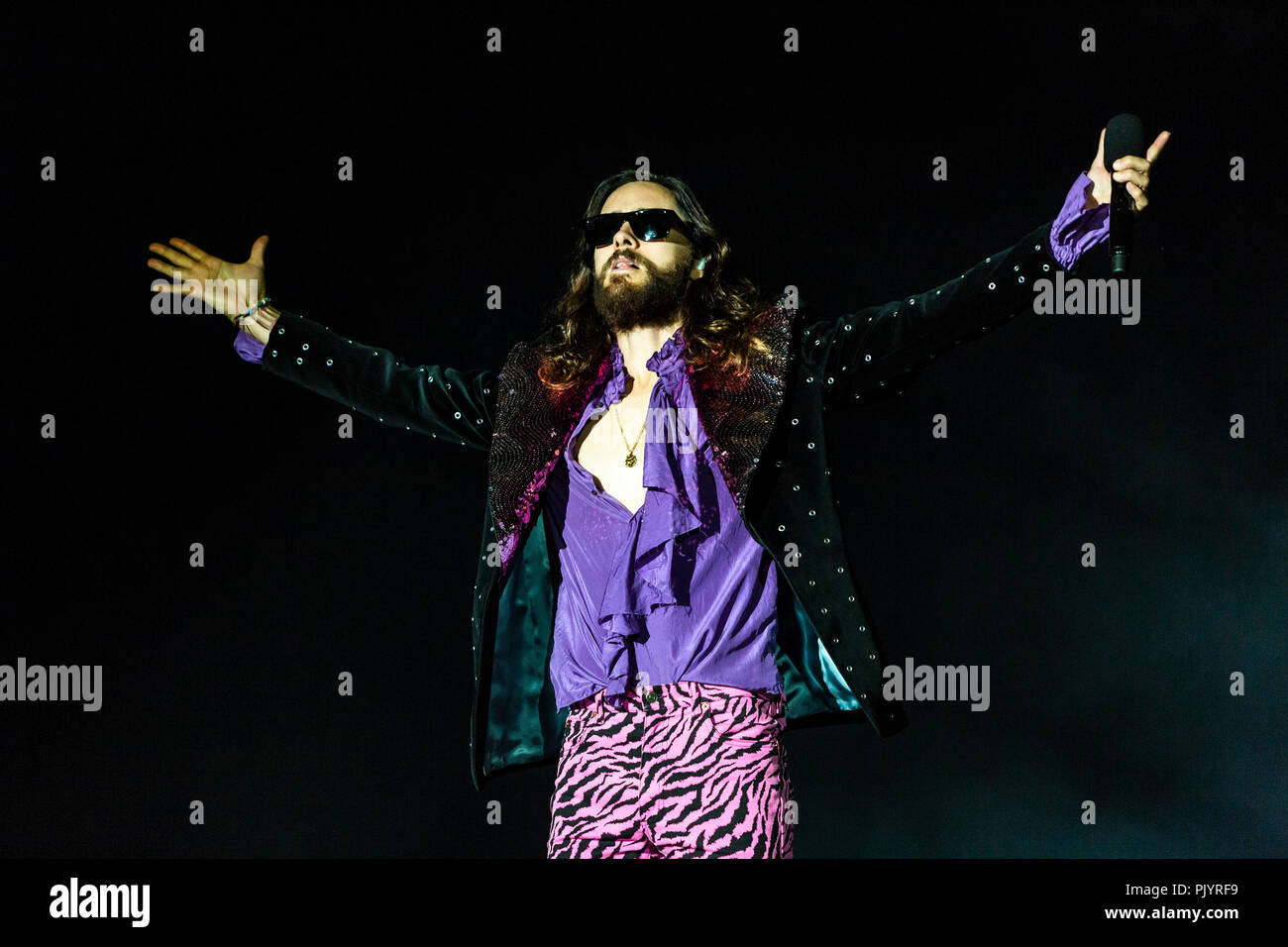 Milan, Italie, 8 septembre 2018 : Thirty Seconds to Mars (Jared et Shannon Leto) effectuer sur scène à Milano Rocks en Italie, à Milan, de l'expérience dans la région pour leur tournée européenne 2018 - Valeria Portinari/Alamy Live News Banque D'Images