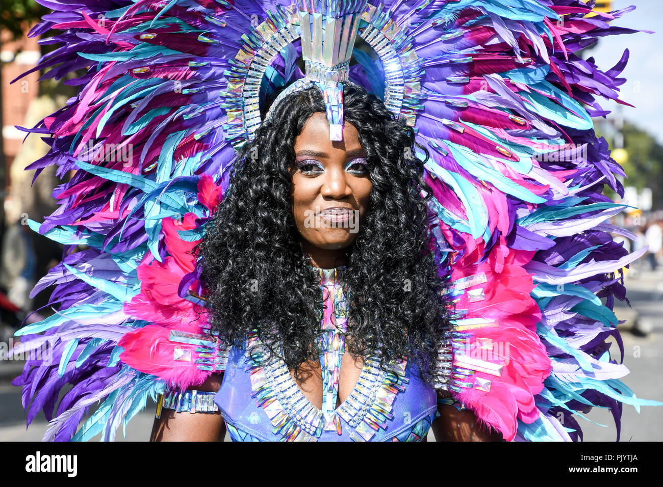 Londres, Royaume-Uni. 9 septembre 2018. Des centaines de regarder le défilé de la parade annuelle 2018 Carnaval de Hackney, le 9 septembre 2018, Londres, Royaume-Uni : Crédit photo Capital/Alamy Live News Banque D'Images