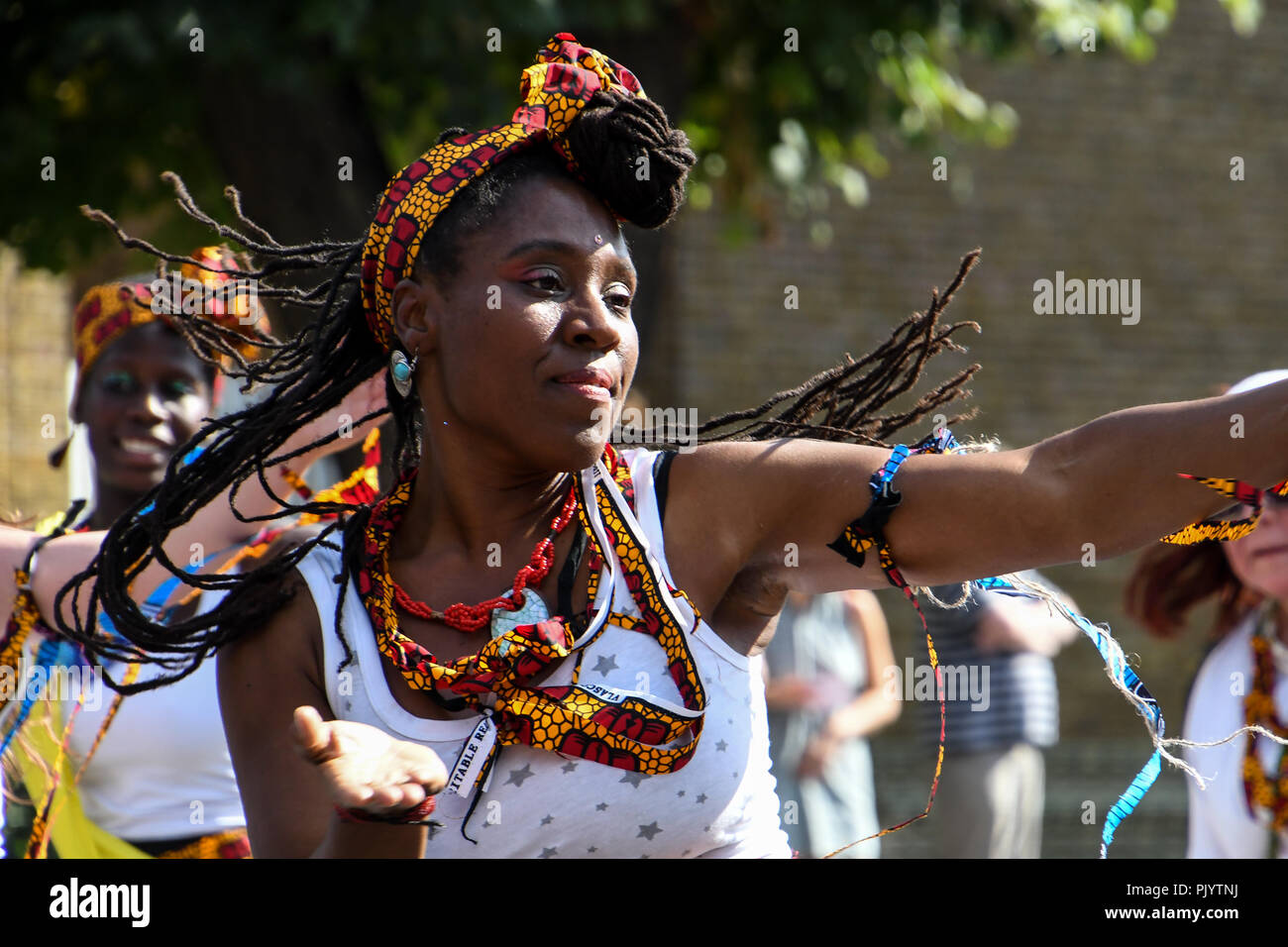 Londres, Royaume-Uni. 9 septembre 2018. Des centaines de regarder le défilé de la parade annuelle 2018 Carnaval de Hackney, le 9 septembre 2018, Londres, Royaume-Uni : Crédit photo Capital/Alamy Live News Banque D'Images