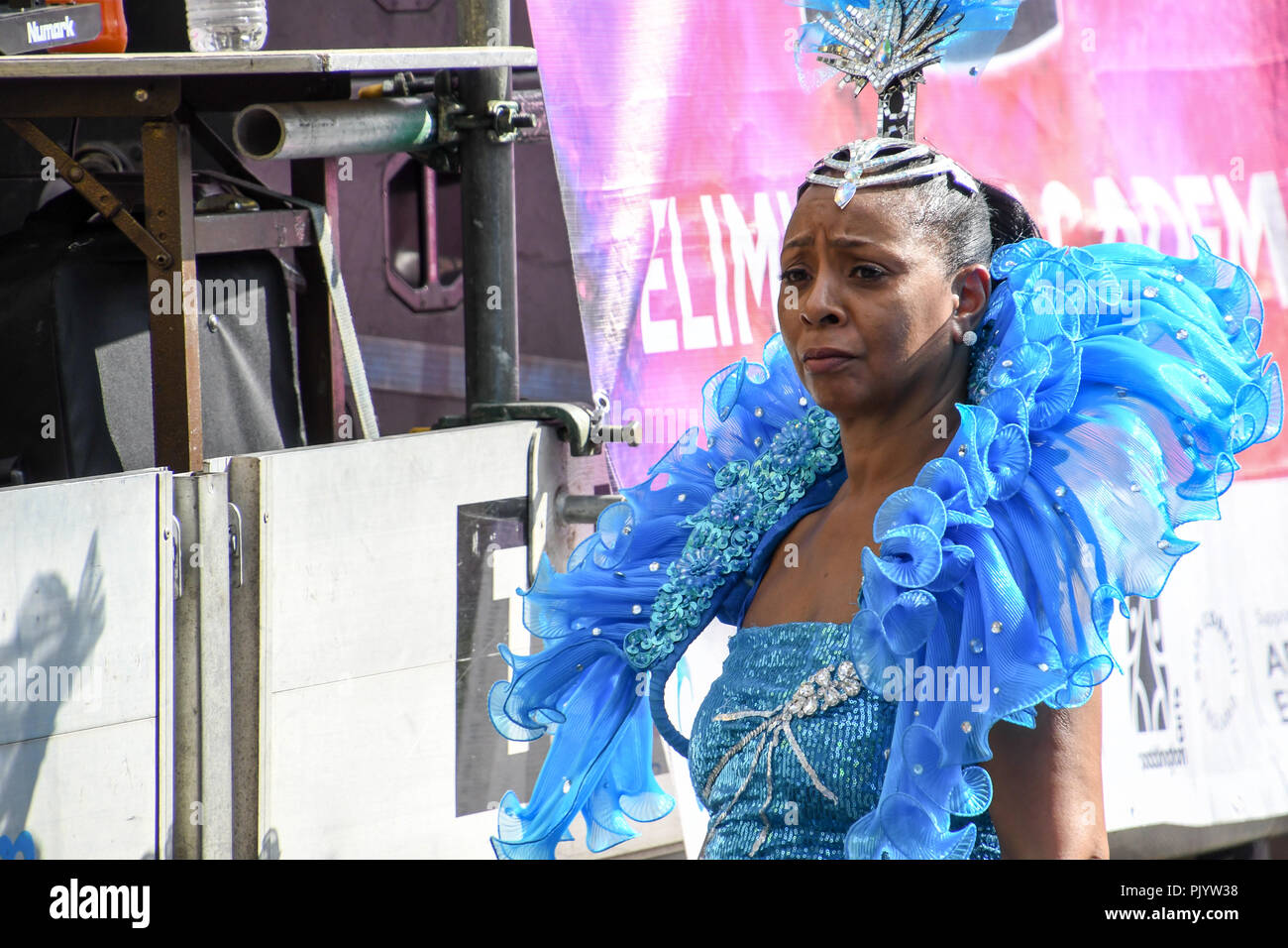 Londres, Royaume-Uni. 9 septembre 2018. Des centaines de regarder le défilé de la parade annuelle 2018 Carnaval de Hackney, le 9 septembre 2018, Londres, Royaume-Uni : Crédit photo Capital/Alamy Live News Banque D'Images