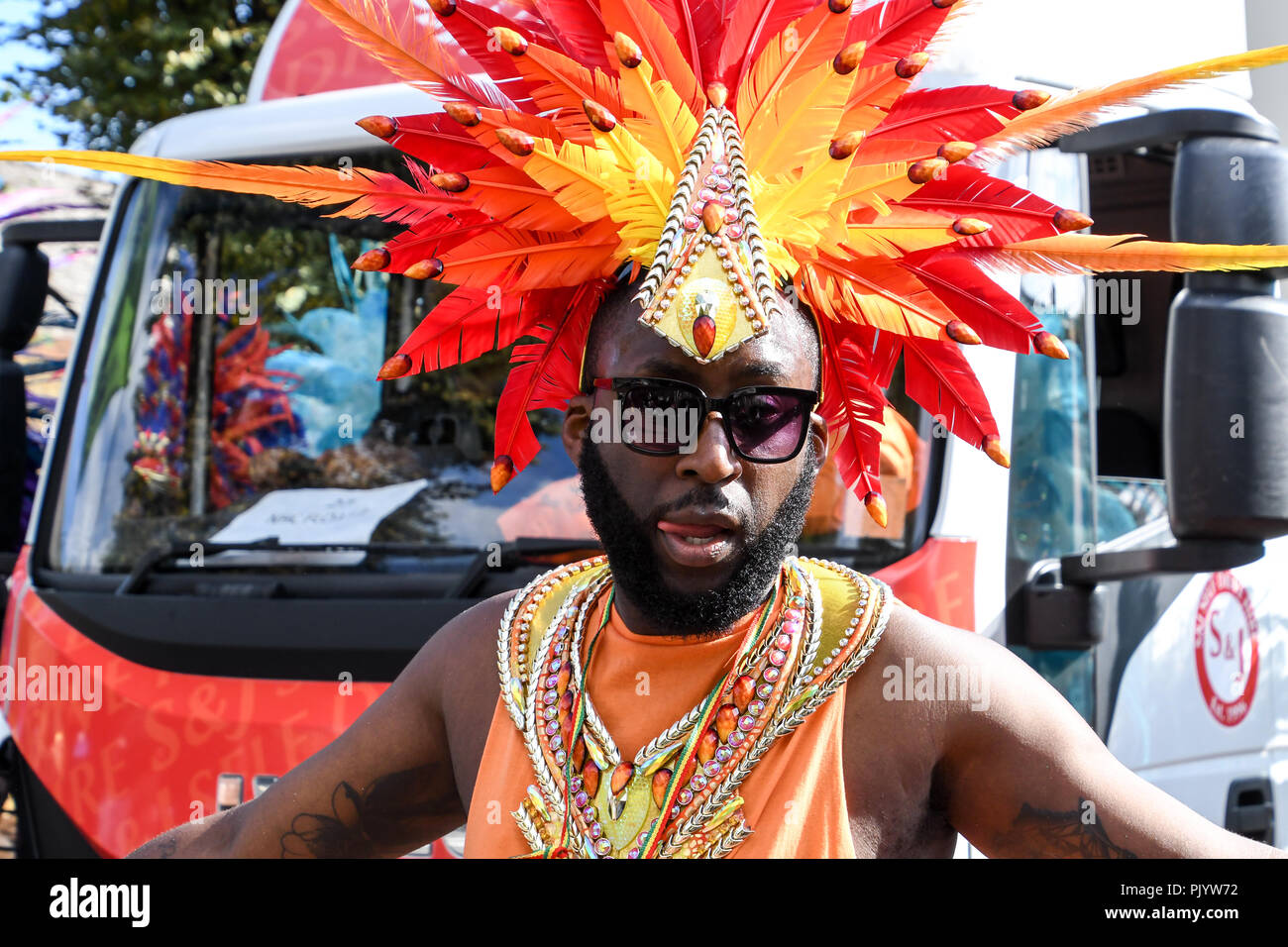 Londres, Royaume-Uni. 9 septembre 2018. Des centaines de regarder le défilé de la parade annuelle 2018 Carnaval de Hackney, le 9 septembre 2018, Londres, Royaume-Uni : Crédit photo Capital/Alamy Live News Banque D'Images