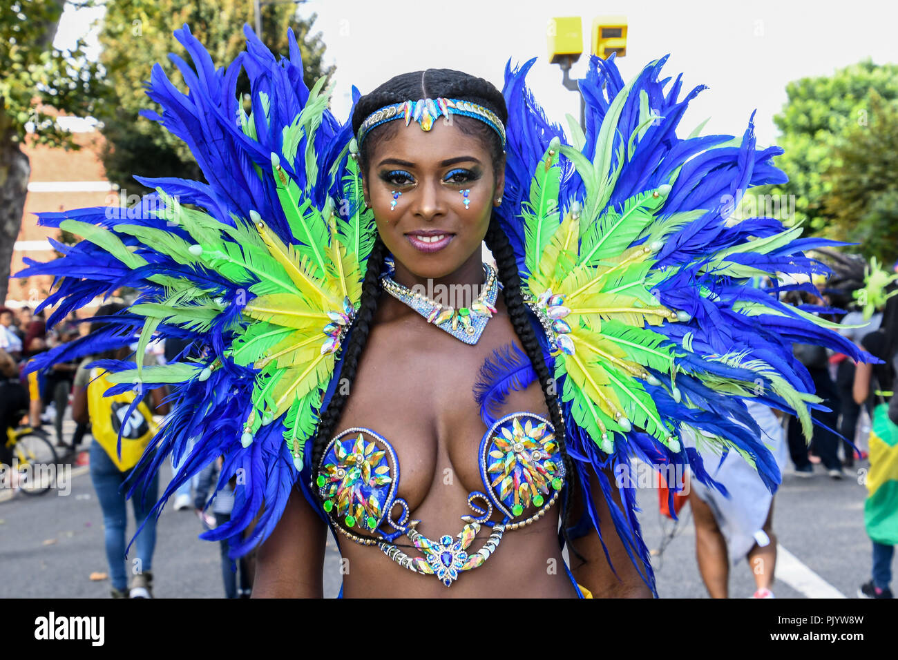 Londres, Royaume-Uni. 9 septembre 2018. Des centaines de regarder le défilé de la parade annuelle 2018 Carnaval de Hackney, le 9 septembre 2018, Londres, Royaume-Uni : Crédit photo Capital/Alamy Live News Banque D'Images