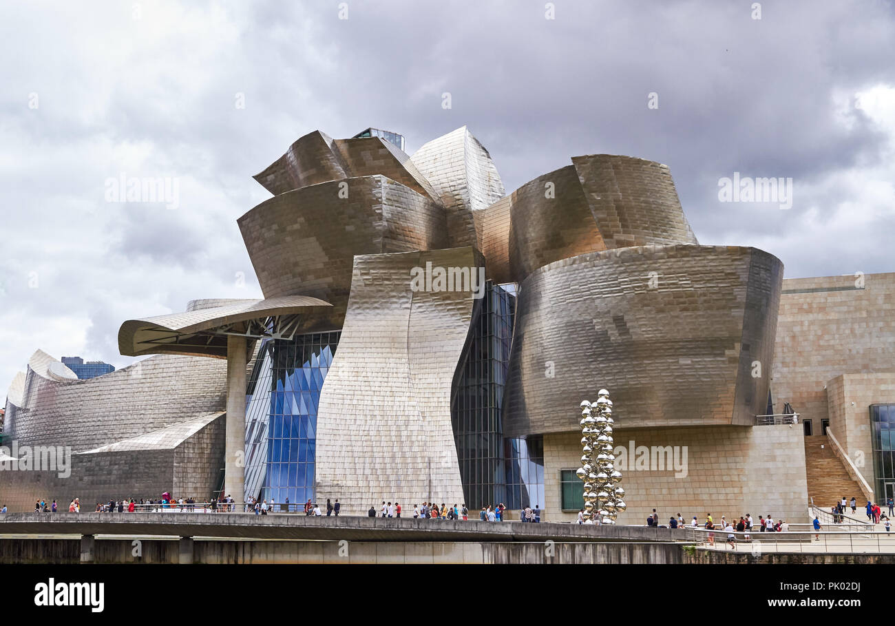 BILBAO, ESPAGNE, vers août 2018, Guggenheim Banque D'Images