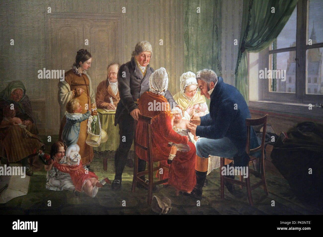 Hendrik van der Burgh (1769-1858) peintre hollandais.scène médicale Banque D'Images