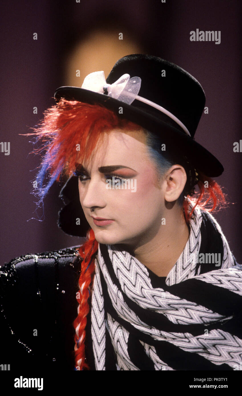 Boy George (Culture Club) sur 29.11.1984 à Augsbourg. Dans le monde d'utilisation | Banque D'Images