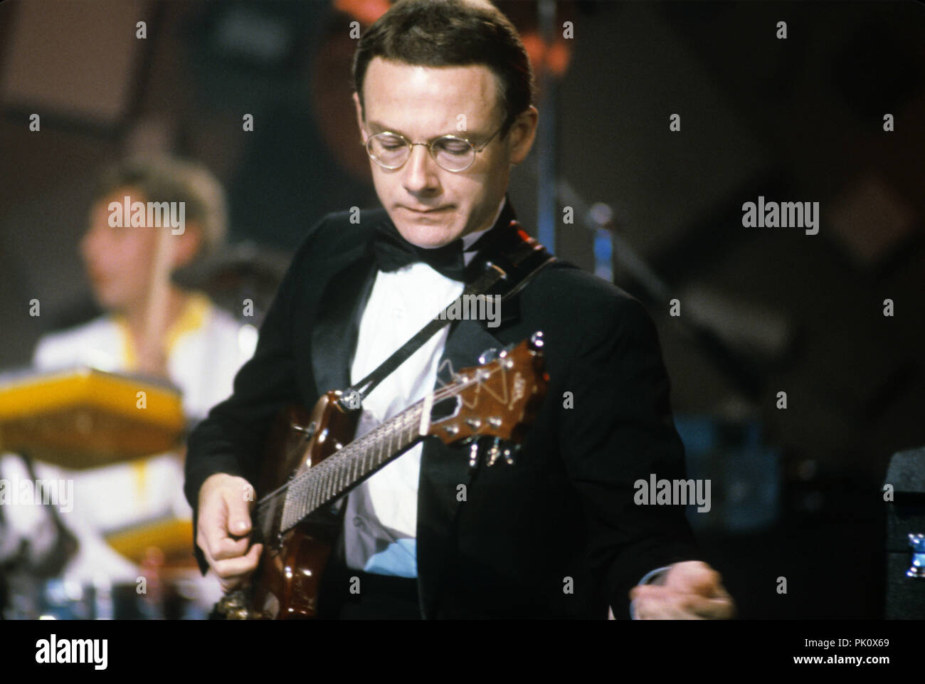 Robert Fripp (King Crimson) sur 01.09.1982. Dans le monde d'utilisation | Banque D'Images